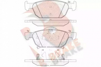 R BRAKE rb1893 -  Комплект тормозных колодок, дисковый тормоз